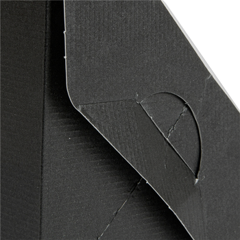 Boîte sandwich triangle double en carton NOIR nano-micro avec fenêtre - 12.4x12.4x7.5cm - carton de 500 unités