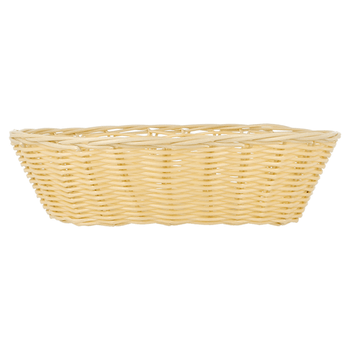 Panier ovale alimentaire imitation osier - pack de 12 unités