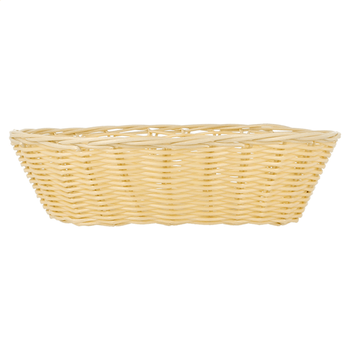 Panier ovale alimentaire imitation osier - pack de 12 unités