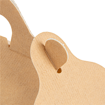 Boîte pâtissière kraft avec anse 10x18x7(h) cm - carton de 300 unités