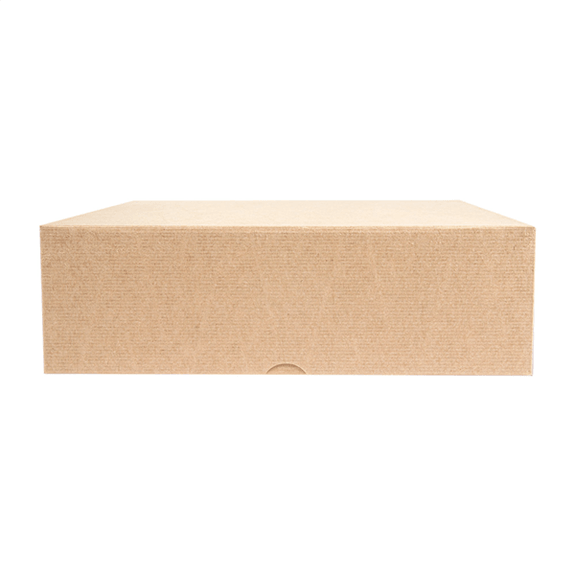 Boîte pâtissière kraft 26x26x8(h) cm - carton de 100 unités