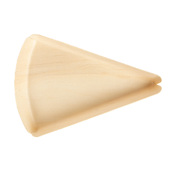 Barquette triangulaire en bois de pin 21 x 14 cm - pack de 200 unités