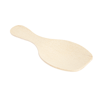 Petite cuillère à glace en bois 6.6 cm en sachet blanc individuel - paquet de 100 unités