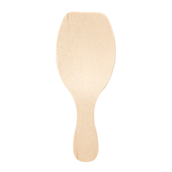 Petite cuillère à glace en bois 6.6 cm en sachet blanc individuel - paquet de 100 unités
