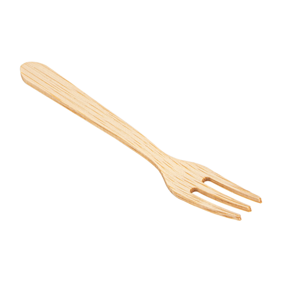 Fourchette en bambou 9.5 cm - pack de 100 unités