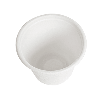 Pot à sauce avec couvercle en cellulose naturelle fibre de canne à sucre  - BLANC - 90 ml - carton de 1000 unités