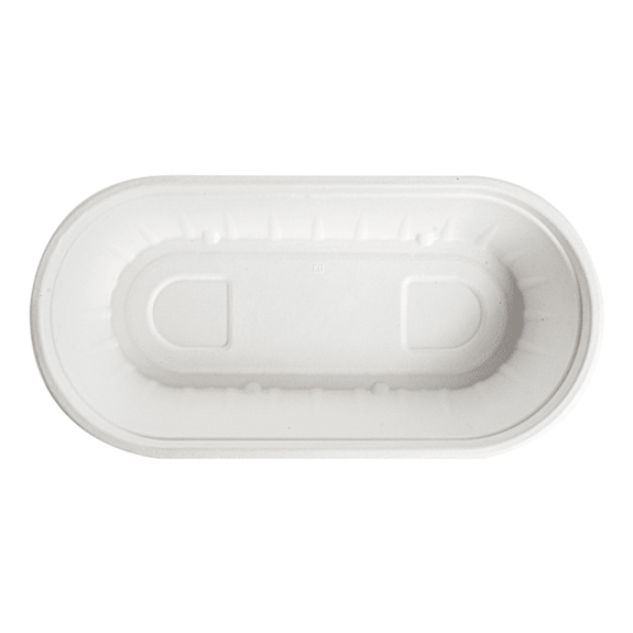 Lunch box 800 ml  - Bagasse - 24.3 x 12 x 4.8 cm - carton de 500 unités