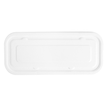 Couvercle en bagasse pour barquette en pulpe de canne à sucre 500 ml - Blanc - 23.2x10.2x1 cm- carton de 600 unités