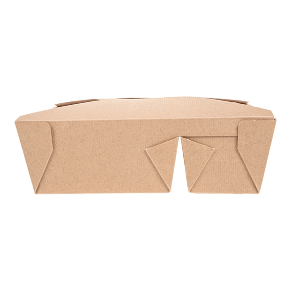 Boite américaine en carton pour plats cuisinés Kraft 2 compartiments 1320+660 ml - carton de 200 unités