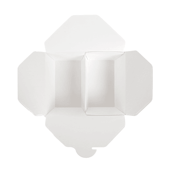 Boite américaine en carton pour plats cuisinés Blanc 2 compartiments 675+675 ml - carton de 300 unités