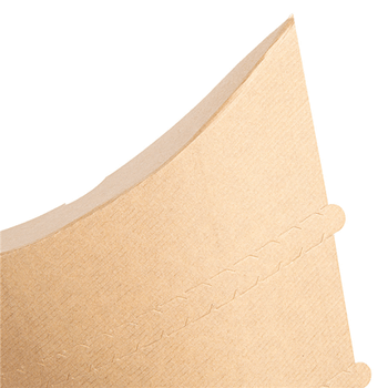Cône à crêpe en carton kraft 22.5x21.5x4cm avec languette détachable - carton de 500 unités