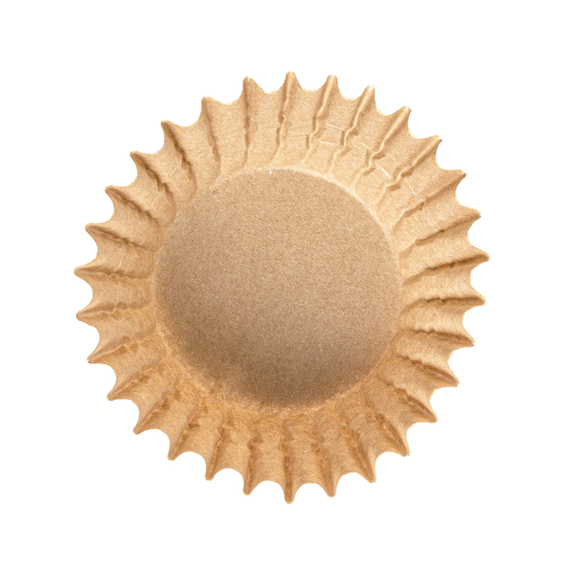 Caissettes à petits fours ingraissables kraft Ø 4 cm x 2.5 cm (h) - pack de 500 unités