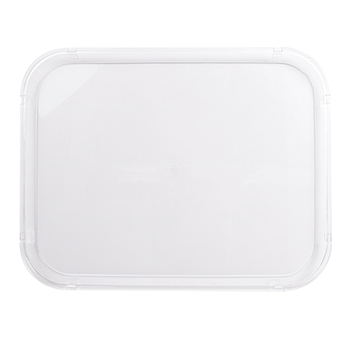Assiette pour cloche bombée rectangulaire en polycarbonate 35.7 x 46 cm