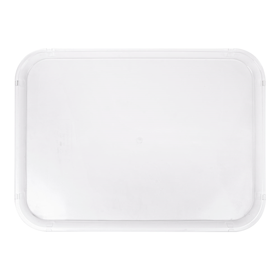Assiette pour cloche bombée rectangulaire en polycarbonate 40.5 x 56 cm