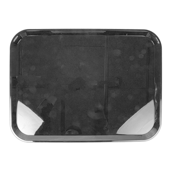 Assiette noire pour cloche bombée rectangulaire en polycarbonate 40.5 x 56 cm