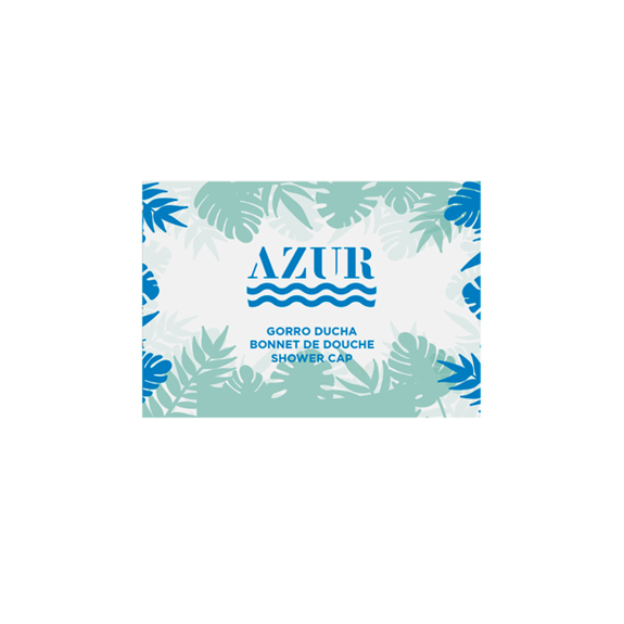 Bonnet de douche en sachet individuel en papier Azur - Paquet de 250 unités