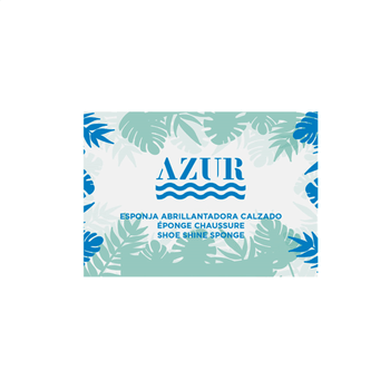 Éponge à chaussure en sachet individuel en papier Azur - Paquet de 250 unités