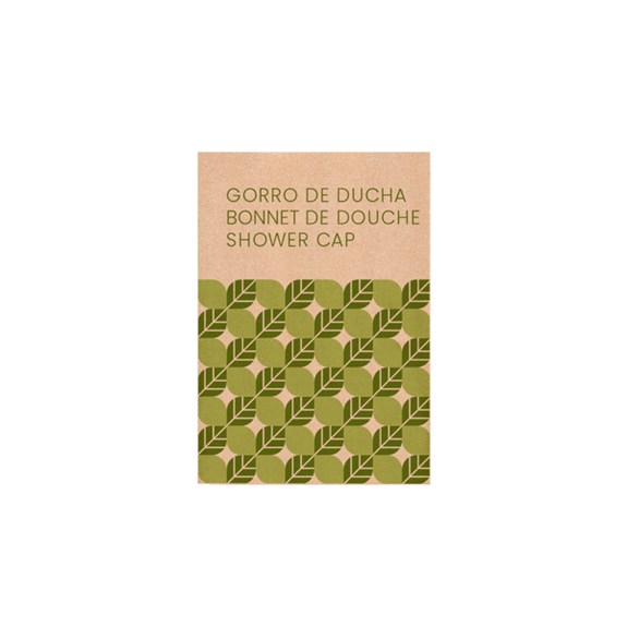 Bonnet de douche en PE blanc en sachet individuel en papier Natural - Paquet de 250 unités