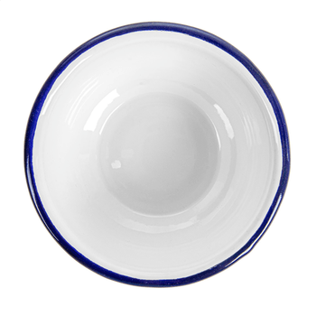 Bol rond en fer émaillé BLANC 300 ml 11.5 x 5 cm- paquet de 6 unités