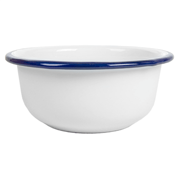 Bol rond en fer émaillé BLANC 300 ml 11.5 x 5 cm- paquet de 6 unités