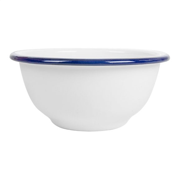 Bol rond en fer émaillé BLANC 470 ml 14 x 7 cm- paquet de 6 unités