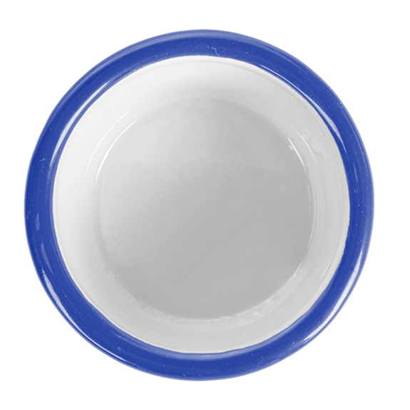 Ramequin rond en fer émaillé BLANC 120 ml 9 x 3.5 cm- paquet de 12 unités