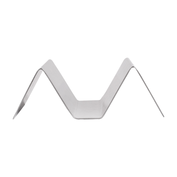 Rack de rangement pour 1 ou 2 tacos en inox - 10 x 8 x 3.5 cm - pack de 12 unités