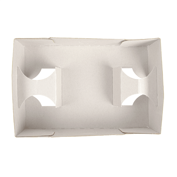 Porte Gobelets en carton ondulé nano-micro 4 emplacements + 1 compartiment  - carton de 300 unités
