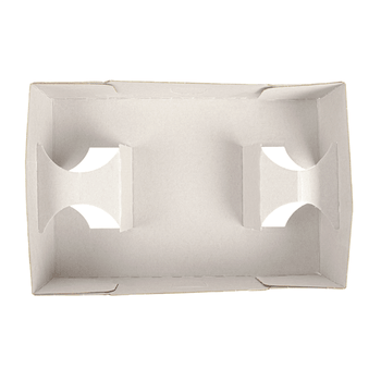Porte Gobelets en carton ondulé nano-micro 4 emplacements + 1 compartiment  - carton de 300 unités