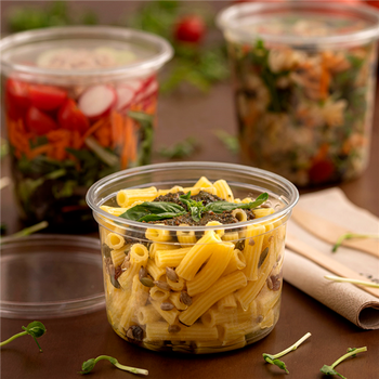 Pot traiteur transparent 550 ml - pack de 32 unités