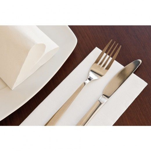 Serviette Double Point® 40x40cm BLANCHE - 28 Cartons de 1200 unités