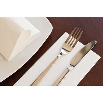 Serviette Double Point® 40x40cm BLANCHE - 28 Cartons de 1200 unités