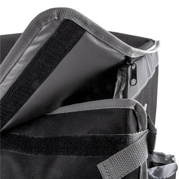 Sac à dos isotherme pour livraison en vinyl noir - 35.5x35.5x47 cm