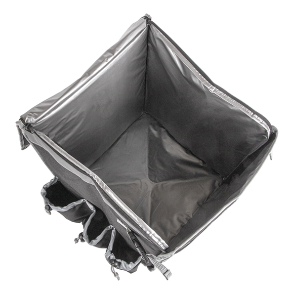 Sac à dos isotherme pour livraison en vinyl noir - 35.5x35.5x47 cm