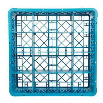 Rangement lave-vaisselle en PP bleu base 16 compartiments de diamètre 11 cm