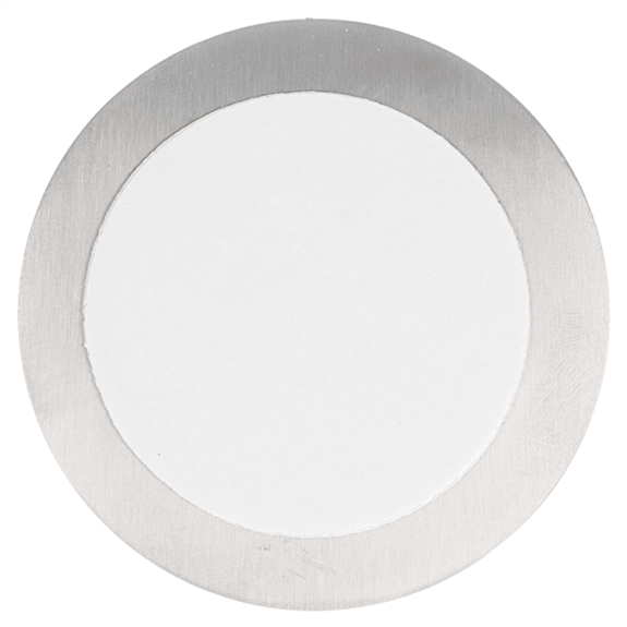 Plaque de signalisation auto adhésive toilettes pour femmes diamètre 7.5 cm en inox