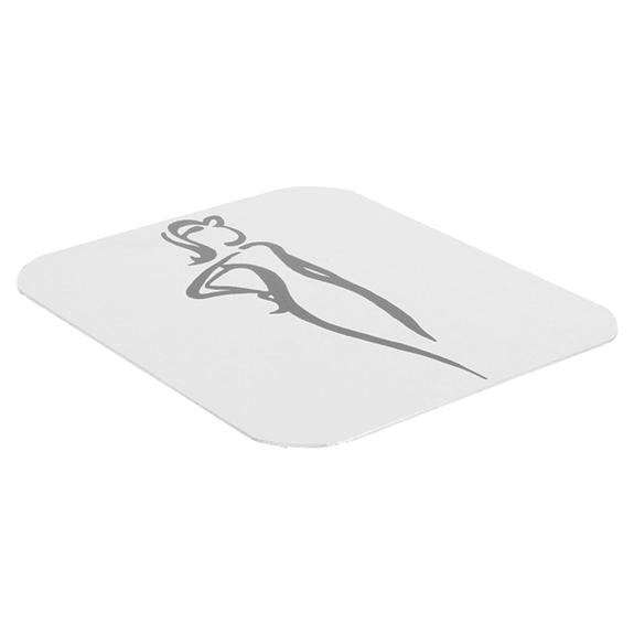 Plaque de signalisation auto adhésive toilettes pour femmes 12.2 x 14 cm en aluminium