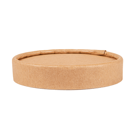 Couvercle en carton KRAFT pour pot à glace 120 ml - pack de 50 unités