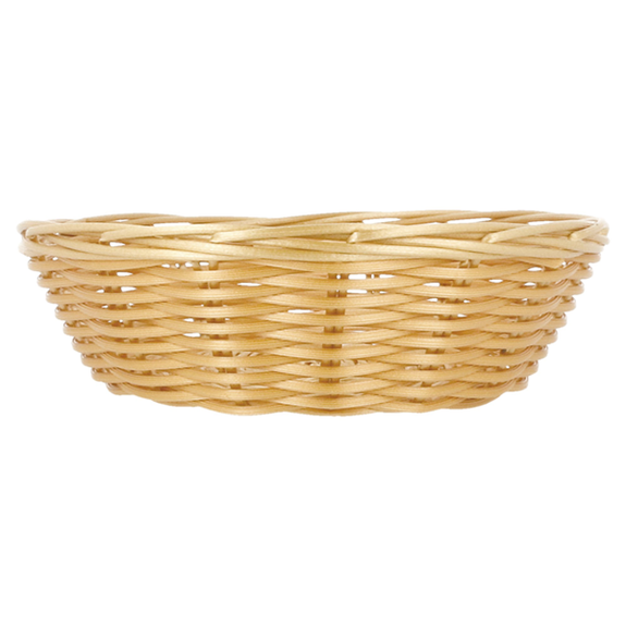 Panier rond alimentaire imitation osier - pack de 12 unités