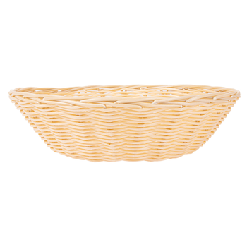 Panier rond alimentaire imitation osier - pack de 12 unités