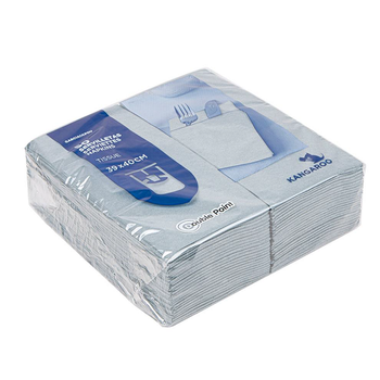 Serviette Kangourou Double Point® 39x40cm GRISE - Carton de 1400 unités