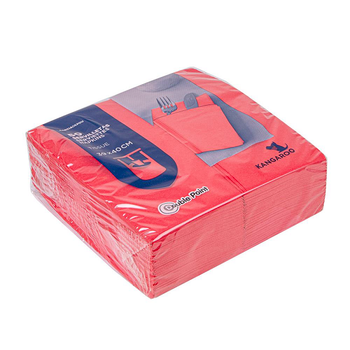 Serviette Kangourou Double Point® 39x40cm ROUGE - Carton de 1400 unités