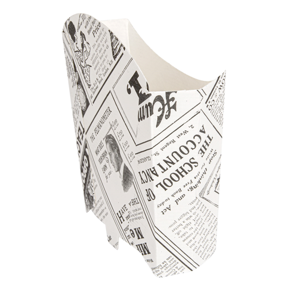 Pochette à frites TIMES en carton nano-micro 135g - 13x8x13.5cm - carton de 1200 unités