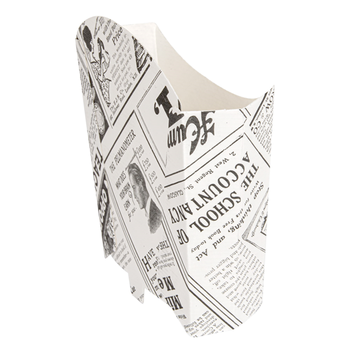 Pochette à frites TIMES en carton nano-micro 135g - 13x8x13.5cm - carton de 1200 unités