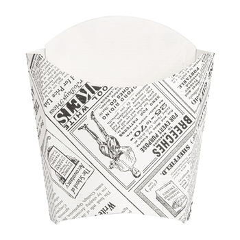 Pochette à frites TIMES en carton nano-micro 135g - 13x8x13.5cm - carton de 1200 unités