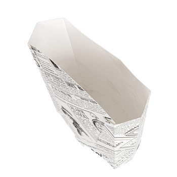 Pochette à frites TIMES en carton nano-micro 165g - 13.5x8.5x16cm - carton de 1200 unités