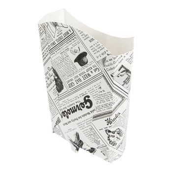 Pochette à frites TIMES en carton nano-micro 190g - 14.5x9.5x18cm - carton de 1200 unités