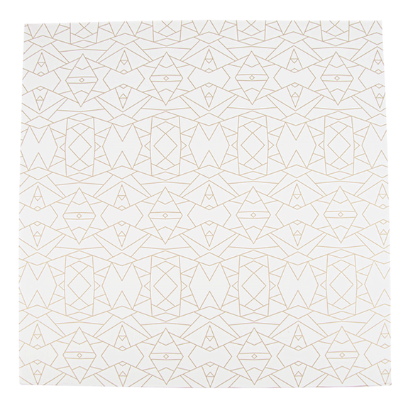 Boîte pâtissière BLANCHE décorée 32x32x10(h) cm - pack de 50 unités
