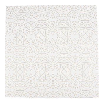 Boîte pâtissière BLANCHE décorée 32x32x10(h) cm - pack de 50 unités