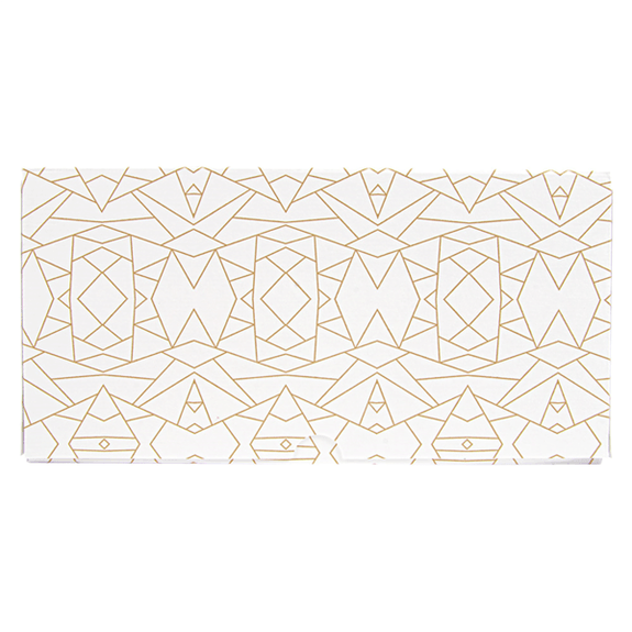 Boîte pâtissière avec fenêtre BLANCHE décorée 24x24x12(h) cm - pack de 50 unités